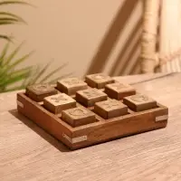 Игра настольная &laquo;Крестики-нолики&raquo;, 17&times;17 см, манговое дерево, сталь