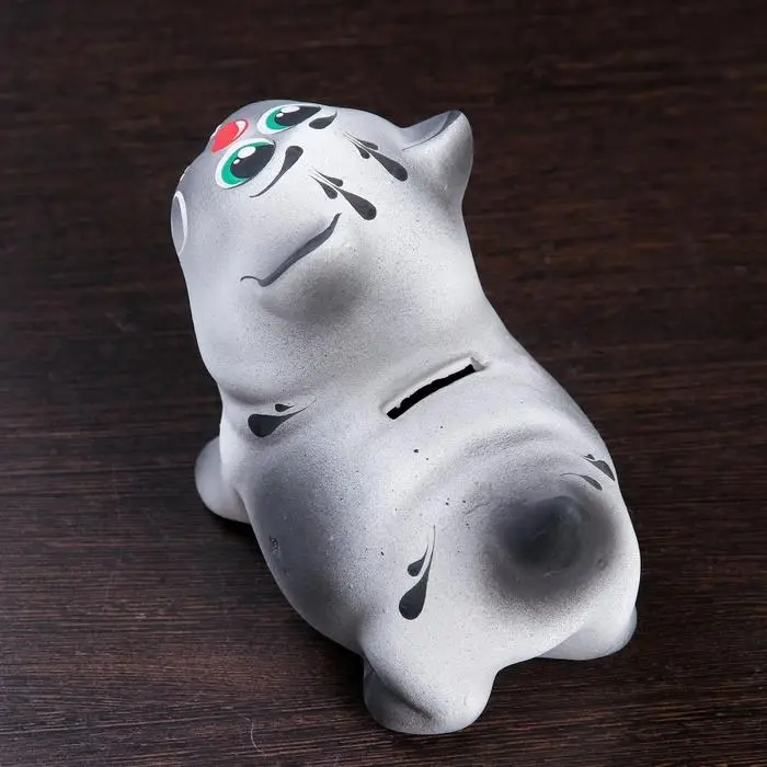 Копилка для денег «Кот-бегемот», керамика, 11×8×10 см Копилка для денег «Кот-бегемот», керамика, 11×8×10 см