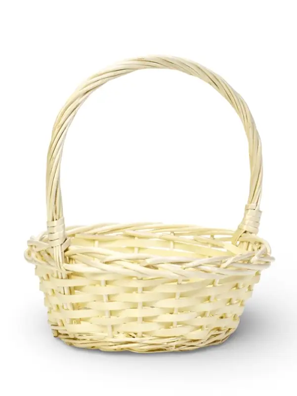 Набор корзин 3 шт ИВА 27x27x11 22x22x10 15x15x9 см ПЛЕТ ручка h=17/14/12 см  выбел