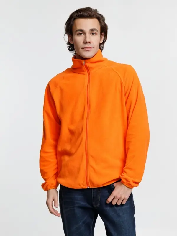 Куртка флисовая унисекс Fliska, оранжевая, размер M/L Куртка флисовая унисекс Fliska, оранжевая, размер M/L