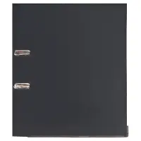 Папка-регистратор А4, 50 мм, ПВХ, тиснение &laquo;лен&raquo;, металлическая окантовка, карман на корешок, собранная, серая