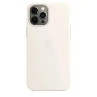 Чехол iPh 12 Pro Max Silicon Case  ORG White (MagSafe) c LOGO
