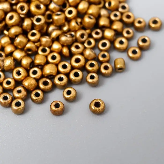 Бисер круглый 12/0 в бутылочке  Бисер круглый 12/0 в бутылочке "Золото" 20 гр