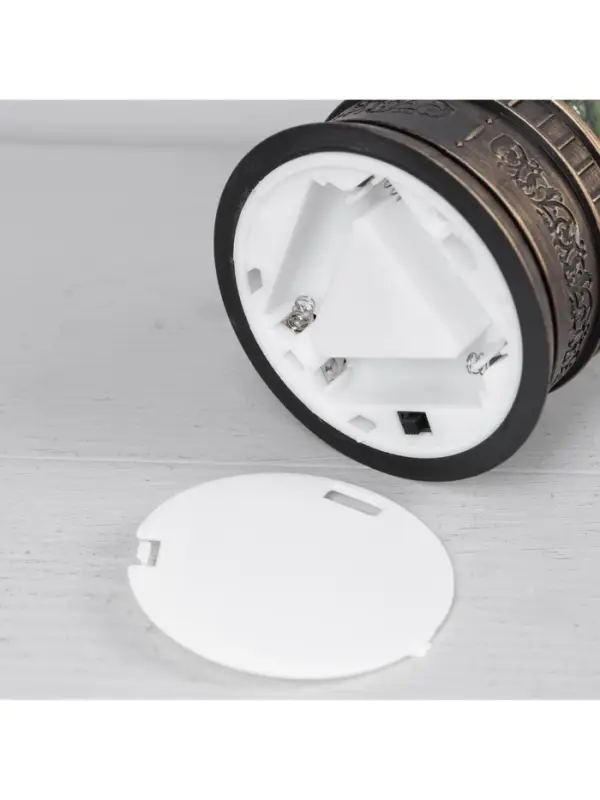 Светодиодная фигура &laquo;Фонарь со снеговиками&raquo; 14&times;27&times;14 см, пластик, от батареек ААх3, USB, свечение тёплое белое