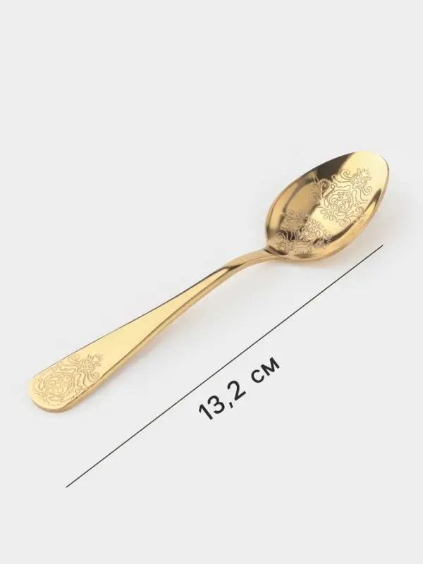 Набор столовых ложек Доляна &laquo;Эмили&raquo;, длина 20.5 см, 6 шт., нержавеющая сталь, золотистый