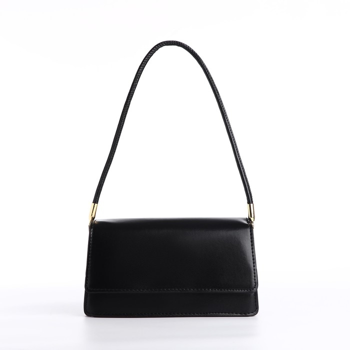 Сумка женская на клапане, 24х13х8 см, цвет чёрный Сумка женская на клапане, 24х13х8 см, цвет чёрный