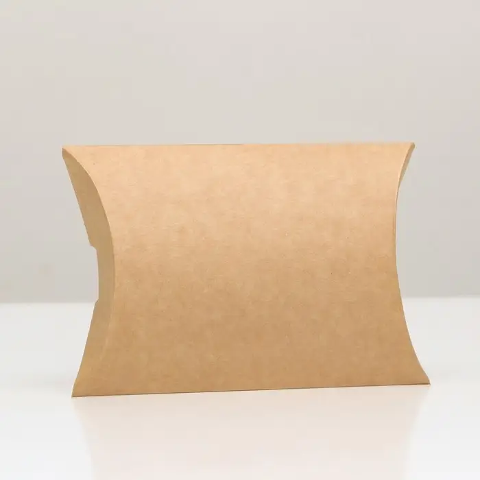 Коробка складная, подушка, крафт, 15 х 11 х 3 см, Коробка складная, подушка, крафт, 15 х 11 х 3 см,