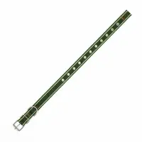 Ошейник брезентовый безразмерный однослойный, 58&times;2.5 см, хаки/зелёный