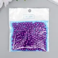 Бусины для творчества пластик "Сливовый" набор 200 шт d=0,6 см Бусины для творчества пластик "Сливовый" набор 200 шт d=0,6 см