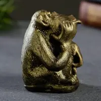 Фигурка гипс &laquo;Обезьяна&raquo;, состаренная латунь, 6&times;8&times;7 см