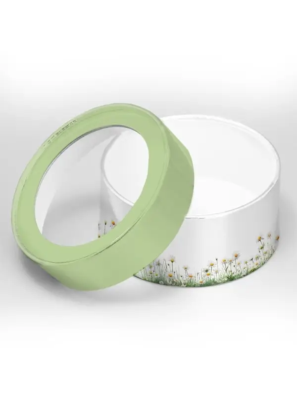 Коробка тубус с окном «Ромашки», 12 х 12 х 5 см