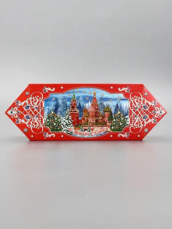 Подарочная новогодняя коробка «Кремль» конфета красная, 20×10×6 см Подарочная новогодняя коробка «Кремль» конфета красная, 20×10×6 см