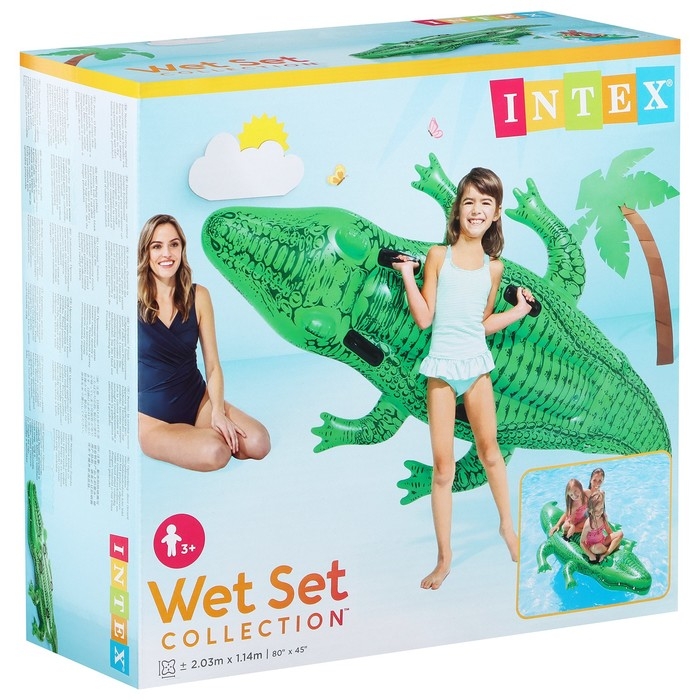 Игрушка для плавания «Аллигатор», с ручками, 203 х 114 см, от 3 лет, 58562NP INTEX Игрушка для плавания «Аллигатор», с ручками, 203 х 114 см, от 3 лет, 58562NP INTEX