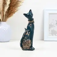 Фигурка полистоун &laquo;Кошка&raquo;, синяя, 20&times;8 см