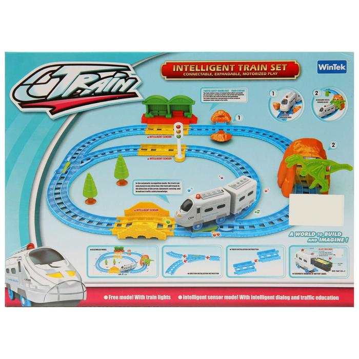 Железная дорога &laquo;Пассажирский поезд&raquo;, со светозвуковыми эффектами, протяжённость пути 2,2 м