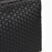 Косметичка дор Плетенка, 16*5*10, отдел на молнии, черный