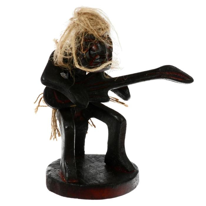 Сувенир дерево "Абориген-гитарист" 15 см