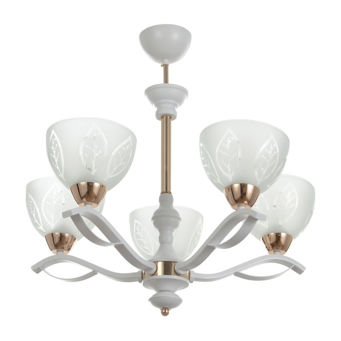 Люстра Люстра "Беалин" 5хЕ27 40Вт белый 54х54х56 см BayerLux