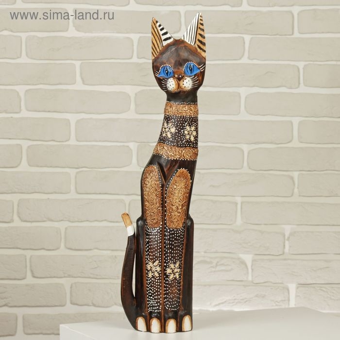 Сувенир дерево Сувенир дерево "Кошка ажурная. Восточная сказка" 60х13х5 см