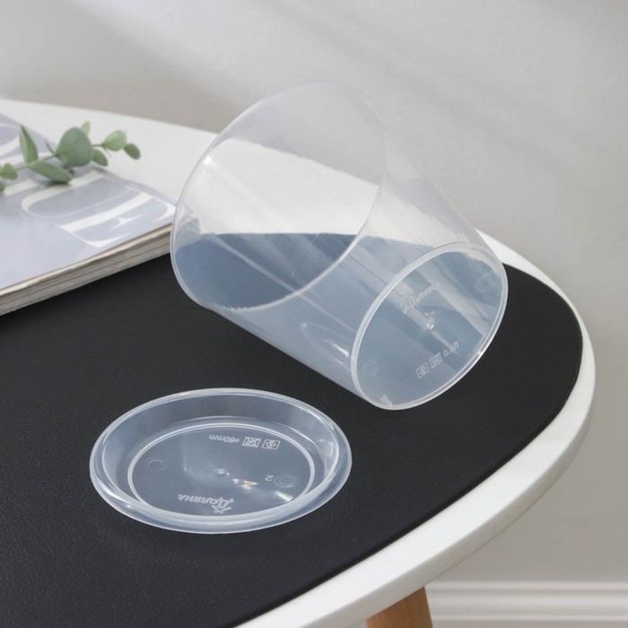 Горшок для орхидей с поддоном Доляна, 800 мл, пластиковый, прозрачный Горшок для орхидей с поддоном Доляна, 800 мл, пластиковый, прозрачный