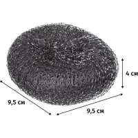 Губка-мочалка металлическая большая D=9,5см.,вес=34,8гр. PACLAN