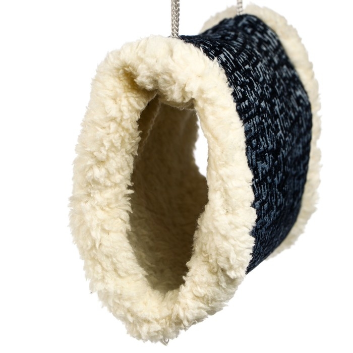 Подвесной меховой туннель для грызунов, 19 х 12 х 13 см, синий Подвесной меховой туннель для грызунов, 19 х 12 х 13 см, синий