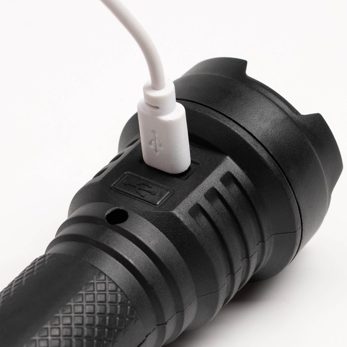 Фонарь ручной аккумуляторный, 800 мАч, 3 Вт, LED, 3 режима, USB Фонарь ручной аккумуляторный, 800 мАч, 3 Вт, LED, 3 режима, USB