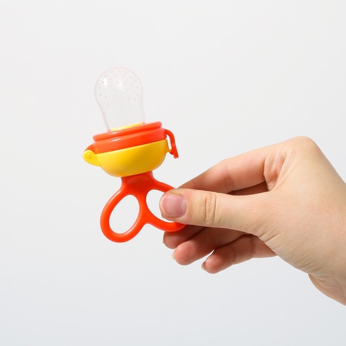 Изделие для прикорма с силиконовой сеточкой, вращающийся поршень, цвет оранжевый Изделие для прикорма с силиконовой сеточкой, вращающийся поршень, цвет оранжевый