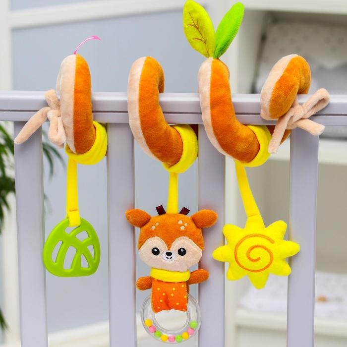 Растяжка - спираль «Олененок Бемби», прорезыватель, пищалка, погремушка, р-р 12-56 Растяжка - спираль «Олененок Бемби», прорезыватель, пищалка, погремушка, р-р 12-56