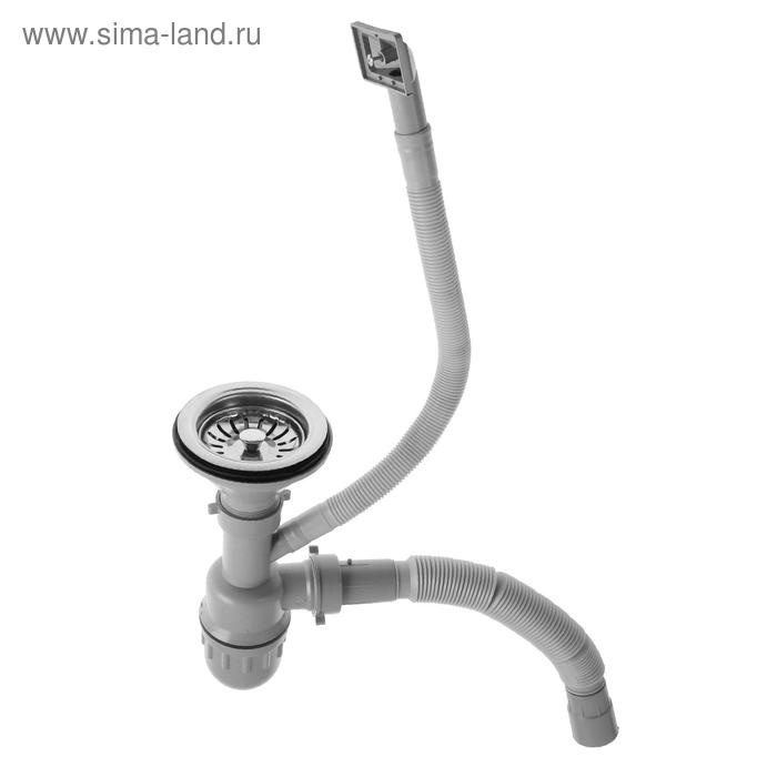 Мойка кухонная MIXLINE 528182, врезная, толщина 0.6 мм, 49х49х17 см, вып. 3 1/2 Мойка кухонная MIXLINE 528182, врезная, толщина 0.6 мм, 49х49х17 см, вып. 3 1/2", с сифоном