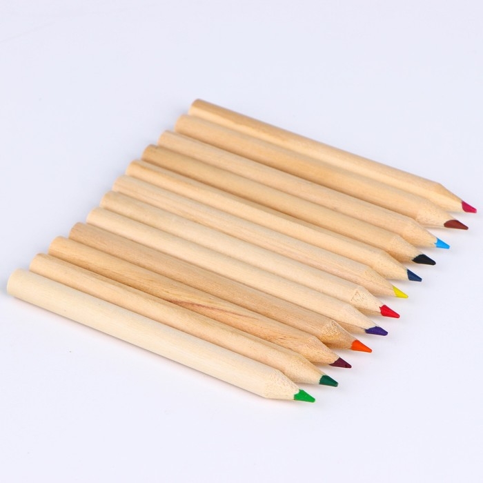 Набор цветных карандашей мини в тубусе «Гонки», 12 шт, с точилкой Набор цветных карандашей мини в тубусе «Гонки», 12 шт, с точилкой