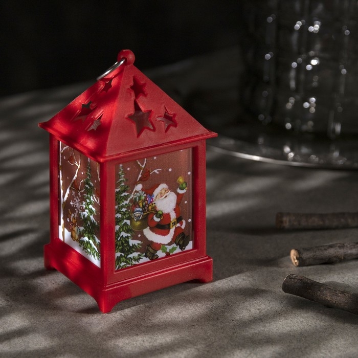 Светодиодная фигура «Фонарь с Дедом Морозом» 6 × 13 × 6 см, пластик, батарейки AG13х3 (в комплекте), свечение тёплое белое Светодиодная фигура «Фонарь с Дедом Морозом» 6 × 13 × 6 см, пластик, батарейки AG13х3 (в комплекте), свечение тёплое белое
