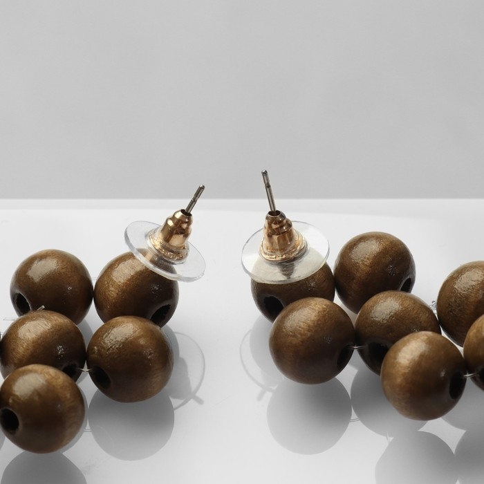 Серьги «Ваканда» стиль, плетение, цвет коричневый Серьги «Ваканда» стиль, плетение, цвет коричневый