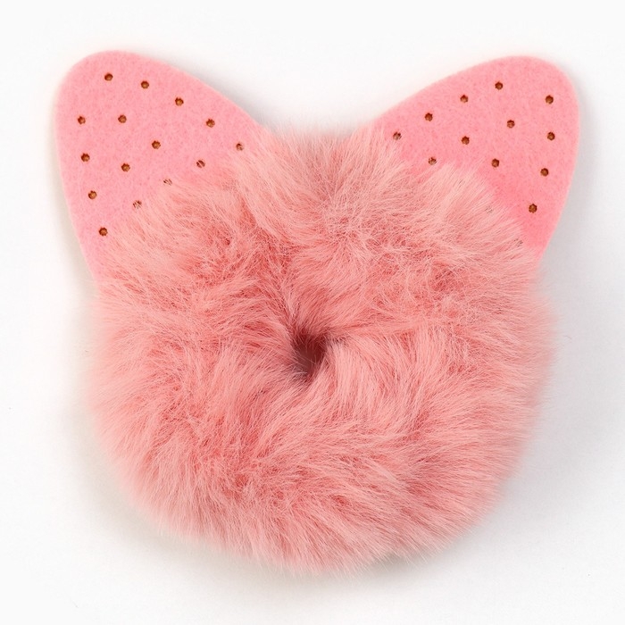 Резинка для волос пушистая «Милашка» с ушками, 1 х6 х 8 см Резинка для волос пушистая «Милашка» с ушками, 1 х6 х 8 см