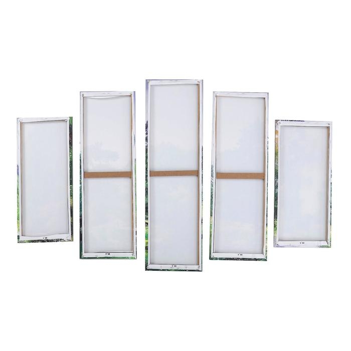 Картина модульная на подрамнике  Картина модульная на подрамнике "Мостик в лесу" 115х80 см (80х23; 2-70х23; 2-53х23)