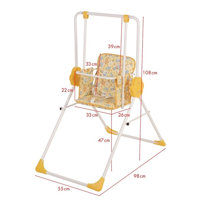 Качели детские напольные «Малыш. Фея», цвет желтый Качели детские напольные «Малыш. Фея», цвет желтый