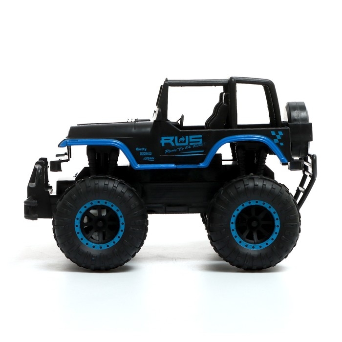 Джип радиоуправляемый «Вездеход», работает от батареек, цвет черно-синий Джип радиоуправляемый «Вездеход», работает от батареек, цвет черно-синий