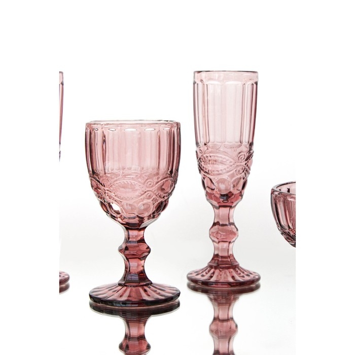 Бокал из стекла Magistro «Ла-Манш», 250 мл, 8×15,3 см, цвет розовый Бокал из стекла Magistro «Ла-Манш», 250 мл, 8×15,3 см, цвет розовый