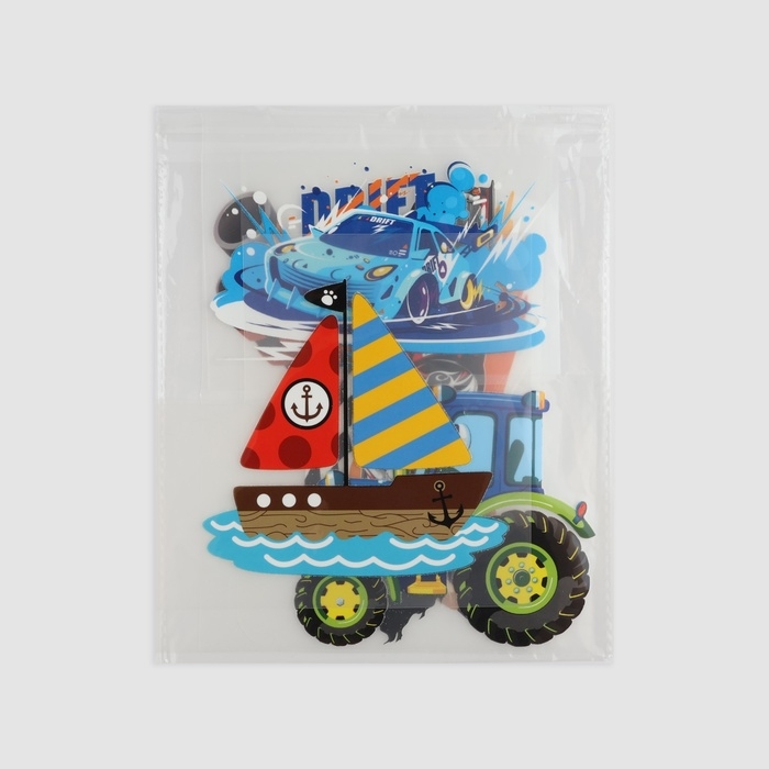 Набор термотрансферов для мальчиков, 5 шт Набор термотрансферов для мальчиков, 5 шт