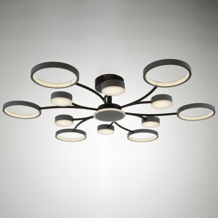 Люстра с ПДУ 2299/13GR LED 256Вт 3000-6000К серый 106х106х18 см BayerLux