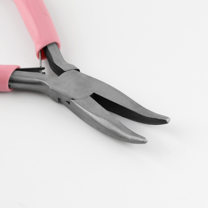 Тонкогубцы изогнутые, для рукоделия, 13 × 6,5 см, цвет серебряный/розовый Тонкогубцы изогнутые, для рукоделия, 13 × 6,5 см, цвет серебряный/розовый