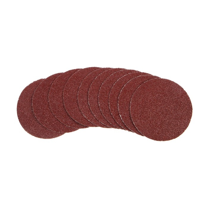 Круг абразивный шлифовальный под  Круг абразивный шлифовальный под "липучку" ТУНДРА, 115 мм, Р24, 10 шт.