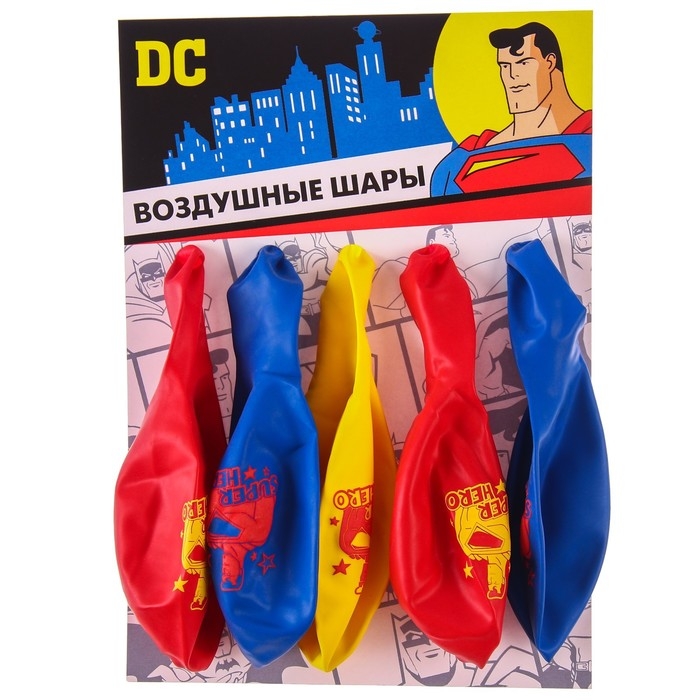 Шар латексный 12" &laquo;Супергерои. Бетмен&raquo;, 5 шт.