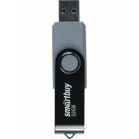 Флешка Smartbuy Twist, 32 Гб, USB 2.0, чт до 25 Мб/с, зап до 15 Мб/с, черная