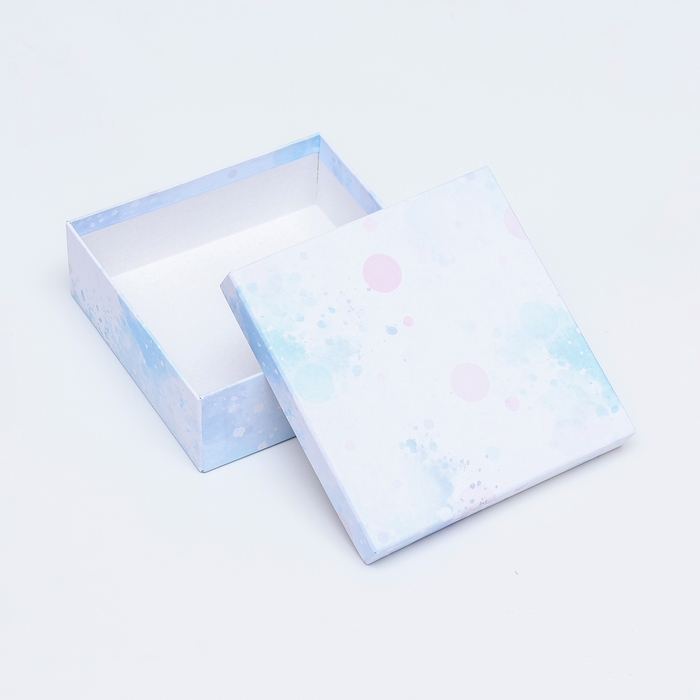 Подарочная коробка квадратная Подарочная коробка квадратная "Небо",13,5 х 13,5 х 5 см