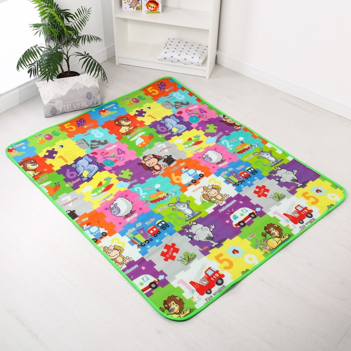 Игровой коврик для детей на фольгированной основе «Малыши зверята», размер 180х150x0,5 см, Крошка Я Игровой коврик для детей на фольгированной основе «Малыши зверята», размер 180х150x0,5 см, Крошка Я