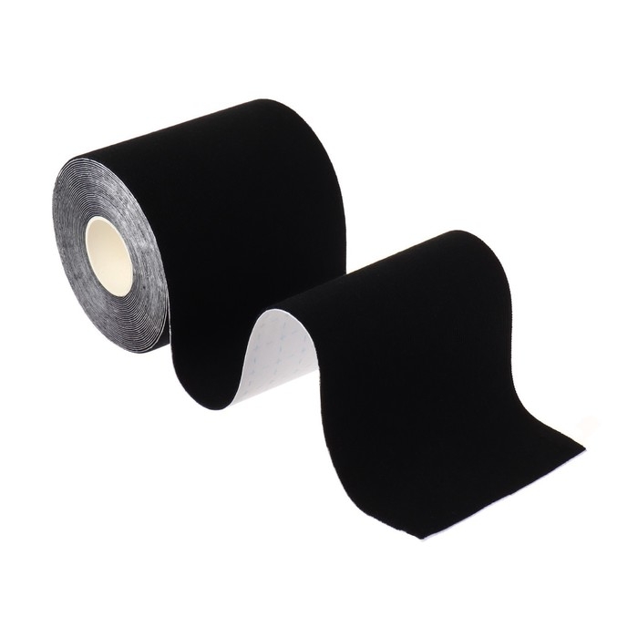 Кинезио - тейп, 7,5 см × 5 м, цвет чёрный Кинезио - тейп, 7,5 см × 5 м, цвет чёрный