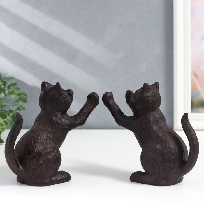 Держатели для книг чугун  Держатели для книг чугун "Котята" набор 2 шт 12х10х5,5 см