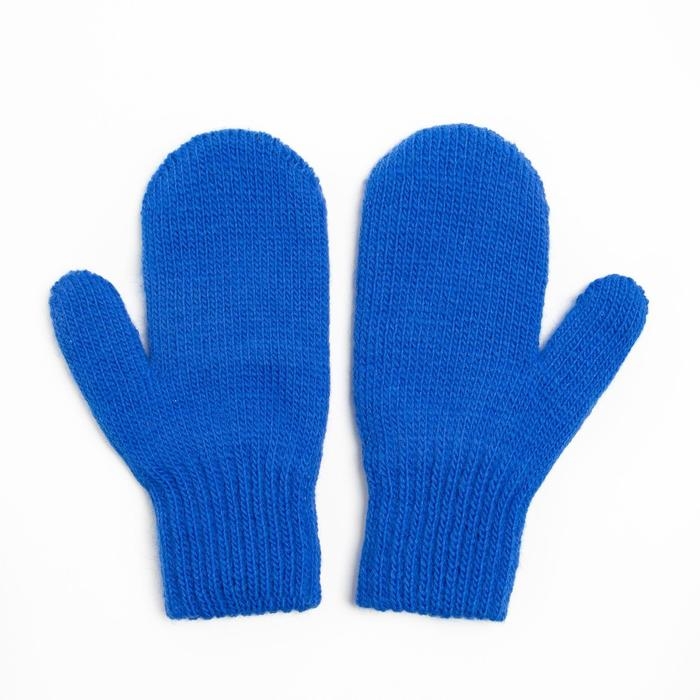 Варежки двойные детские, цвет синий, размер 12 (3-6 лет) Варежки двойные детские, цвет синий, размер 12 (3-6 лет)