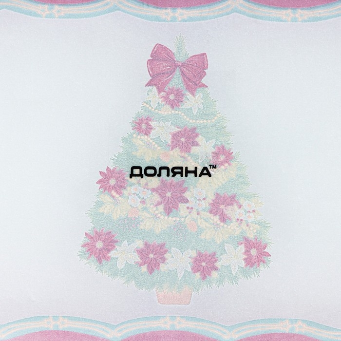 Блюдо стеклянное прямоугольное Доляна «Новогодняя ель», 25×15 см, цвет красный Блюдо стеклянное прямоугольное Доляна «Новогодняя ель», 25×15 см, цвет красный